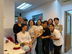 students with teacher of VI ACADEMY