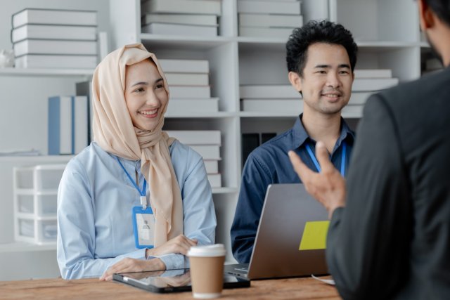 International students working on their Malaysian language assignments at the Malaysian Language Centre